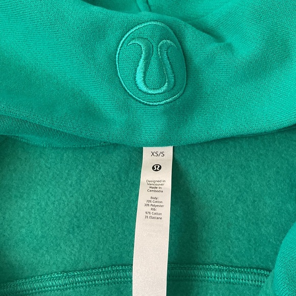 ❤️ Lululemon Scuba Oversized Half Zip Hoodie in Kelly Green XS/S NWT - Picture 4 of 9